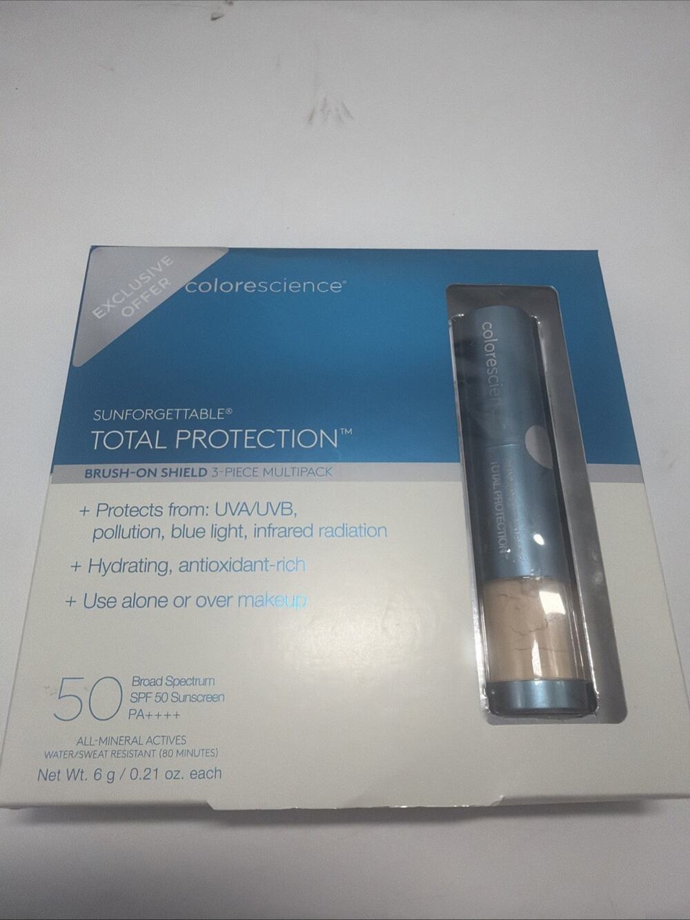 Colorescience Brush-On Sunscreen Mineral Powder for Sensitive Skin Fair Multipac